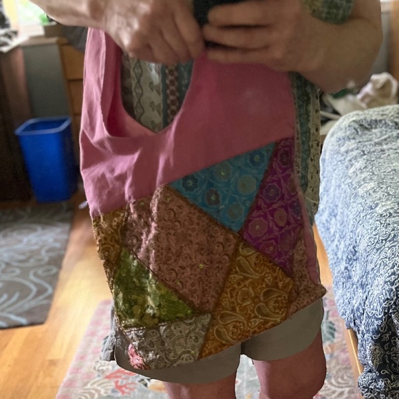 Never used Indonesian zipper patchwork shoulder bag - Picture 6 of 15